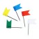 Set of buttons "flags", colored, in plastic packaging