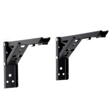 Folding bracket for tables and shelves of tundra, F001, 2 pcs., Length 200 mm., Steel, Black color 9703