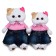 Soft toy "Lee in jeans skirt and polo T-shirt", 27 cm