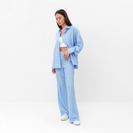 Women's suit (shirt and trousers) Mist Summer Time, R.42, Blue-3