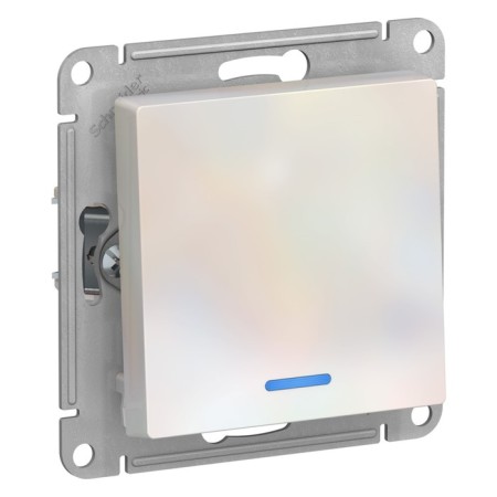 Switch SE AtlasDesign, 10 A, 1 key, with backlight, CLA, mechanism, pearl color-1