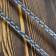 Double fork-Shampur with a wooden handle, with a pattern, 60cm