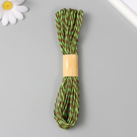 Yarn 100% cellulose "Softino Raffia Color Melange" Washed, green meadow 10m ± 2m