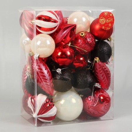 Set of jewelry plastic 36 pcs "Festive mood" red, mix-1