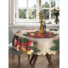 The tablecloth “New Year's Spirit”, Round, Saten, D = 150 cm