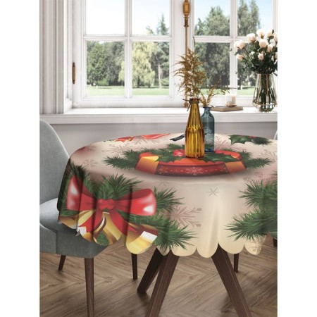 The tablecloth “New Year's Spirit”, Round, Saten, D = 150 cm