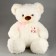 Soft toy "Bear" I love you, 80 cm, white color