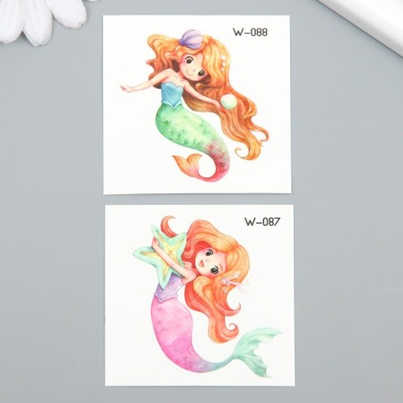 Tattoo on the body color "Little Mermaid" mix 6x6 cm