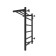 Water towel "Sanprise" Aurora P6, 400x700 mm, with a shelf, left, black matte