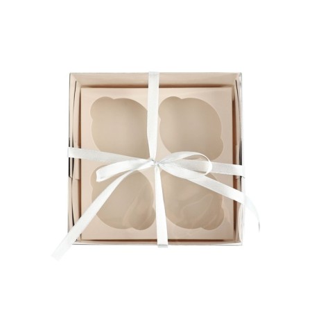 Capcake box, confectionery packaging, 4 cells “A special gift for you”, 16 x 16 x 10 cm-2