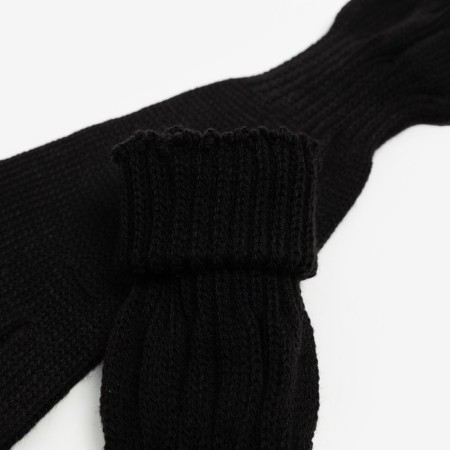 Female gloves, black color, size 18-2