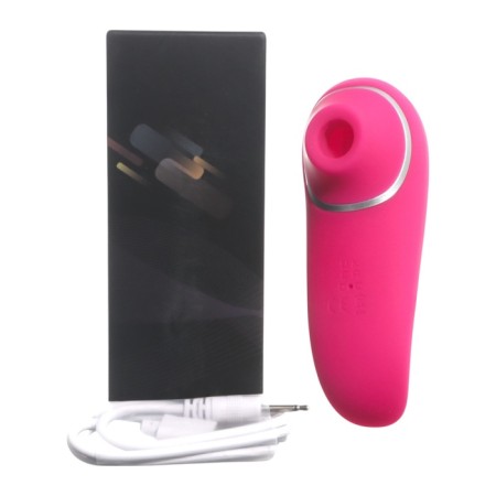 Vacuum-wave clitoris stimulator, 7 modes, USB, IP65, Soft silicone, pink-5