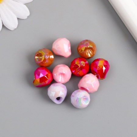 Beads for creativity Plastic "Class" set 10 pcs of pearl of delicate colors 1.3x1.3x1.3 cm
