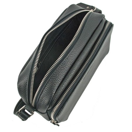 Women's bag B2826-00140, Black color, genuine leather, 20x7x14 cm-1