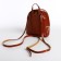 Open-ryukzak-mini made of artificial leather with lightning, brown color