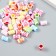 Beads for creativity plastic "Cylinders with rhombics" Color set 25 grams 1.2x0.8x0.8 cm