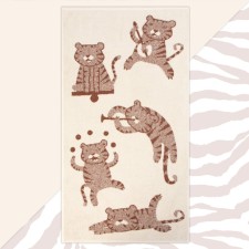 Timular Ethel Tigers in the circus, 70x130 cm, 100% cotton, 420 g/m2