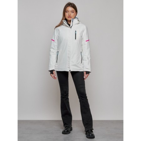 Ski jacket female, size 44, white color-8