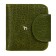 A button wallet. Card (8)/coins/bill, swamp color 10x10.5x3.5cm