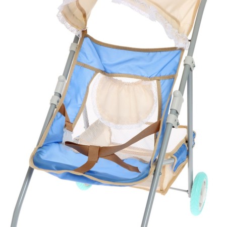 Puppet stroller No. 5, beige color with blue-4