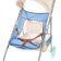 Puppet stroller No. 5, beige color with blue