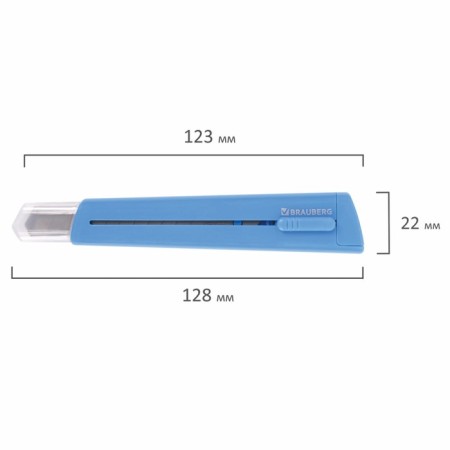 Universal knife Brauberg Delta 237086, plastic case, autofixer, 9 mm-3