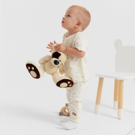 Children's Minaku T-shirt, milk color, height 74-80 cm-3