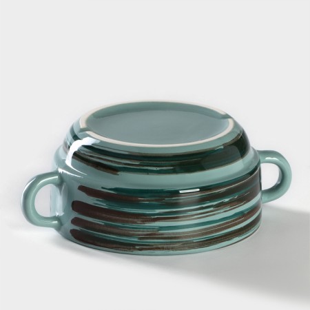 Porcelain broth Tramontano, 300 ml, 11.5 × 5.5 cm, green color-4