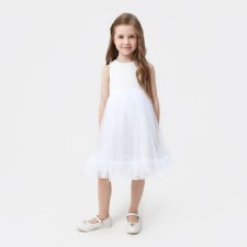 Dress for Girls Minaku: Partydress Color White, Height 122