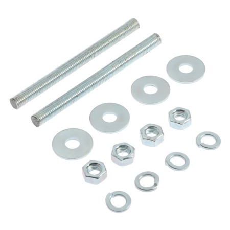 Reinforced rod, tundra, DIN 976 m8x100 2 pcs set, white zinc 2 pcs