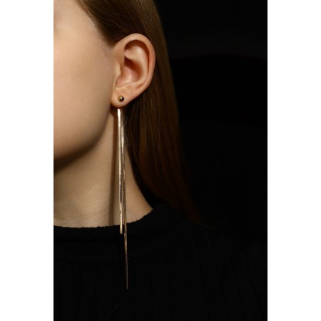 Earrings hanging "grace" flat threads, color gold, 15 cm-8