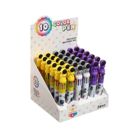 Automatic ballpoint pen "Cosmonaut", 10 color, mix-5