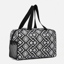 Cosmetic bag with lightning, black color