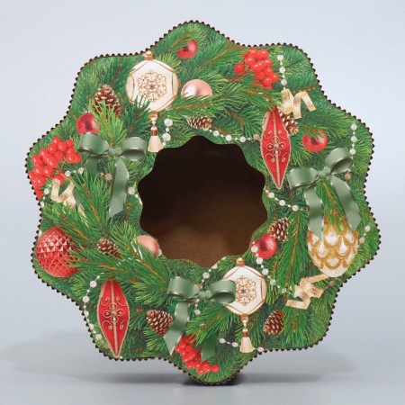 Gift Gift "Wreath", 21 x 22 x 5 cm, new year-2