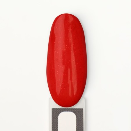 Gel nail polish "Red Boom", with sparkles, 3 phase, 8 ml, led/uv, color (77)-10