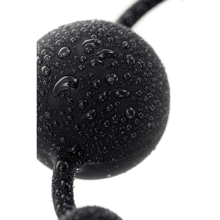 Anal chain Toyfa A-Toys Coron, silicone, black color, 35.9cm-9