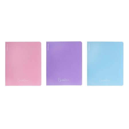 Subject notebook, 48 sheets, cell, biology, Erichkrause "Pastel", plastic cover silk-screen covers, Blok OFSET 100%, info block, mix