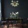 Suspended indigo lamp, 11033/12p blue. 12x40W, E14, 680x680x435/1500 mm, blue color