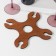 Wine and four glasses stand, 18 × 18 × 2 cm