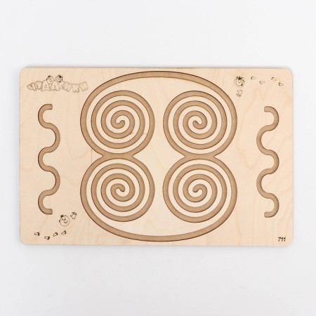 Puzzle interhemispheric board Large "Spirals Curls"-4