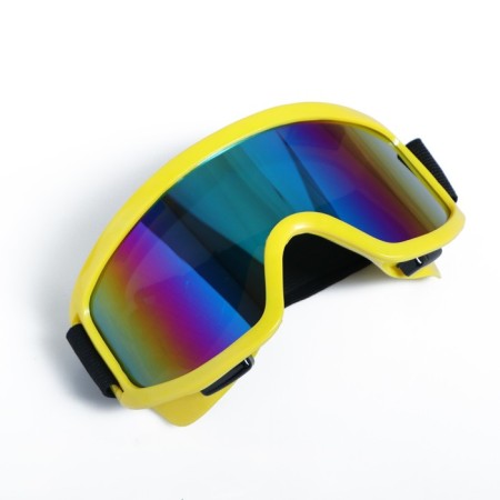 Glass-mask for motorcycle driving, chameleon glass, yellow-1