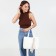 Bag Female Tout with zipper, white color