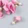 Decor for creativity Textile "Flower with a pearl. Orchid" set 10 pcs 2.5 cm