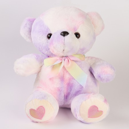 Soft toy "Bear" with a bow, lilac color, 43 cm