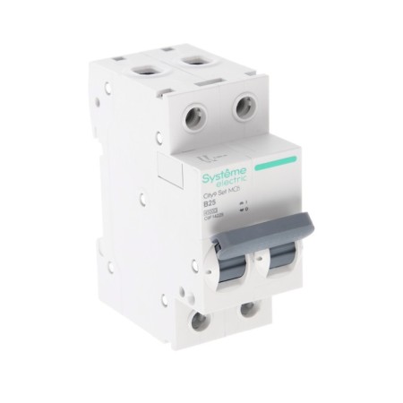 The circuit breaker SE CITY9 SET, B, 25 A, 2P, 4.5 KA, 230 V-1