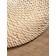 Rug -heading lane round rattan, 30x30x0.5 cm, white