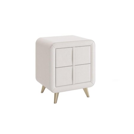 Tumbling bedside Sophie 480x370x580 eco -leather white