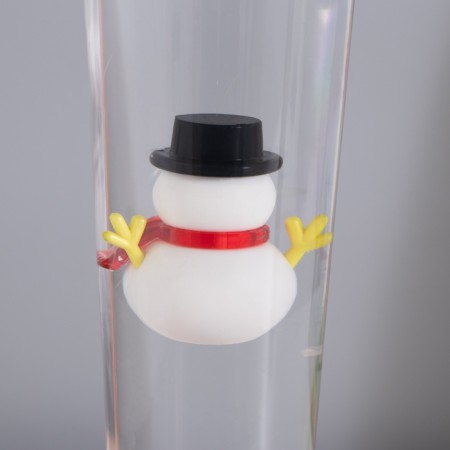 Lava lamp "Snowman" LED 3HAAA, USB silver 6.5x8x23.7cm-7