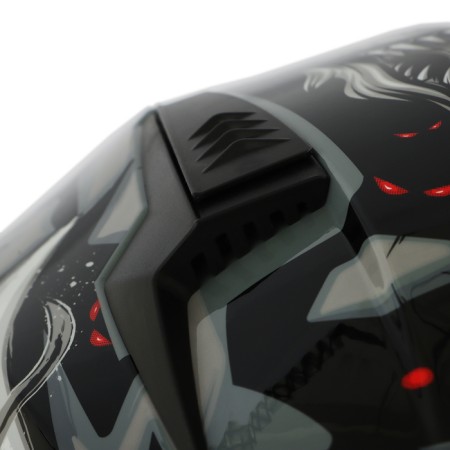 The helmet integral with two visors, size XXL (61), BLD-M67E model, black and gray-11