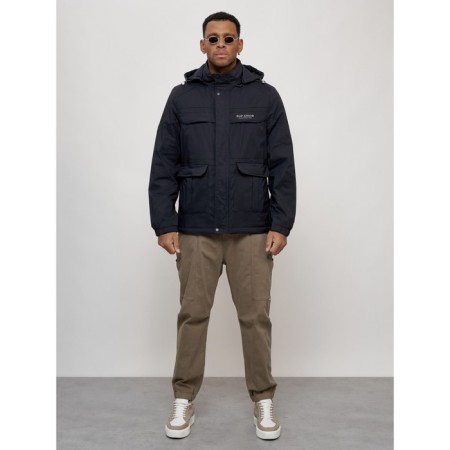 Sports male jacket, size 50, dark blue color